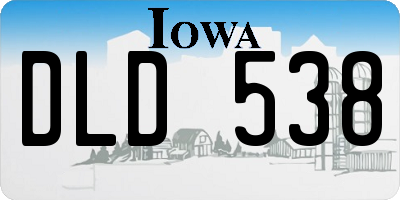 IA license plate DLD538