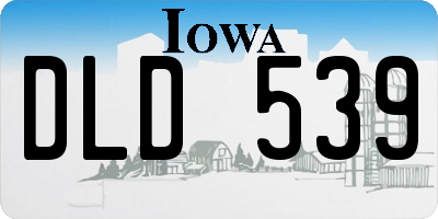 IA license plate DLD539