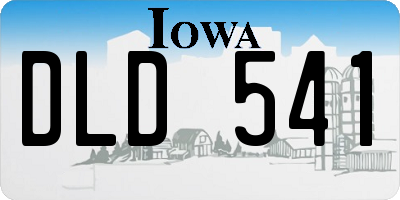 IA license plate DLD541
