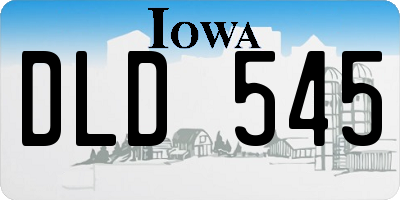 IA license plate DLD545