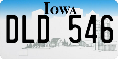 IA license plate DLD546