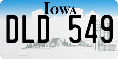IA license plate DLD549