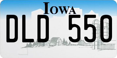 IA license plate DLD550