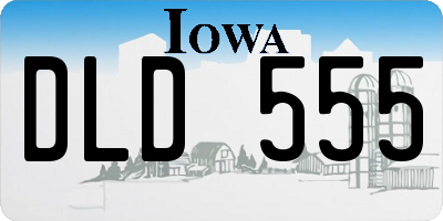 IA license plate DLD555