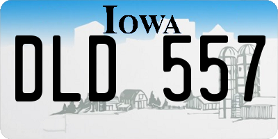 IA license plate DLD557