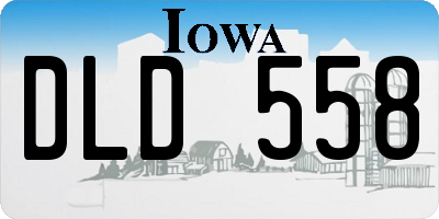IA license plate DLD558