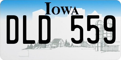 IA license plate DLD559