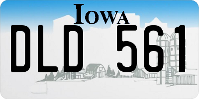 IA license plate DLD561