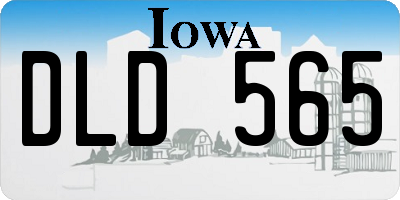 IA license plate DLD565