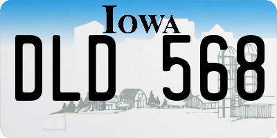 IA license plate DLD568