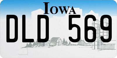 IA license plate DLD569