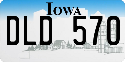 IA license plate DLD570