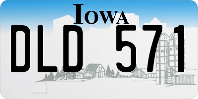 IA license plate DLD571