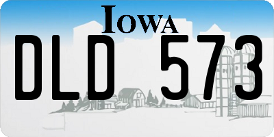 IA license plate DLD573