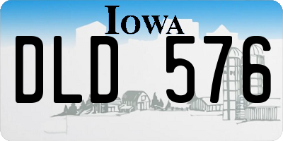 IA license plate DLD576