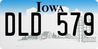 IA license plate DLD579