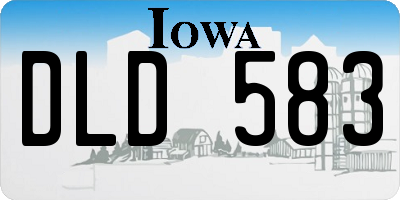 IA license plate DLD583