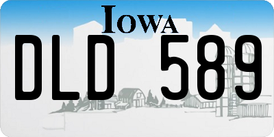 IA license plate DLD589
