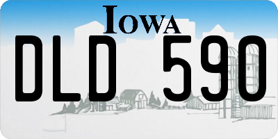 IA license plate DLD590