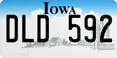 IA license plate DLD592