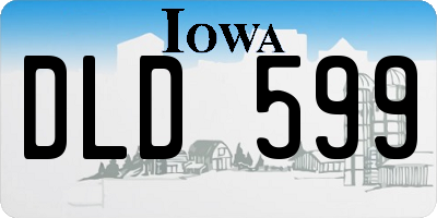 IA license plate DLD599