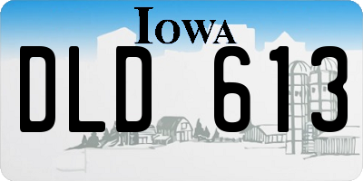 IA license plate DLD613