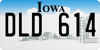 IA license plate DLD614