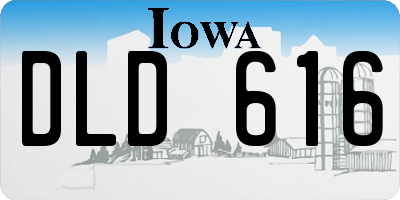 IA license plate DLD616