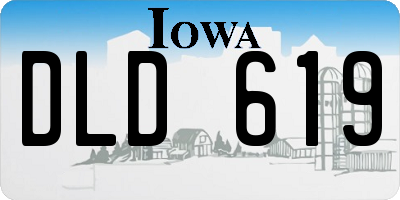 IA license plate DLD619