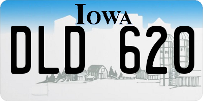 IA license plate DLD620