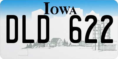 IA license plate DLD622