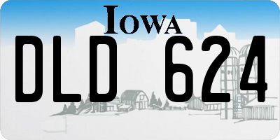 IA license plate DLD624