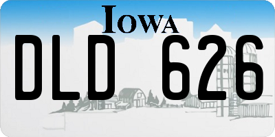 IA license plate DLD626