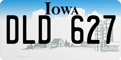 IA license plate DLD627