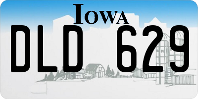 IA license plate DLD629