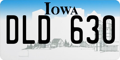 IA license plate DLD630
