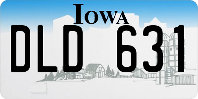 IA license plate DLD631