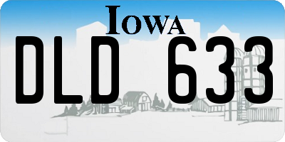 IA license plate DLD633