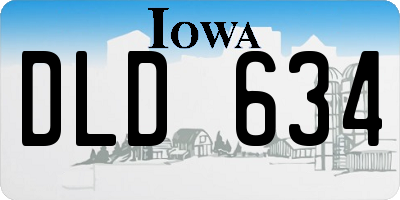 IA license plate DLD634