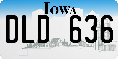 IA license plate DLD636