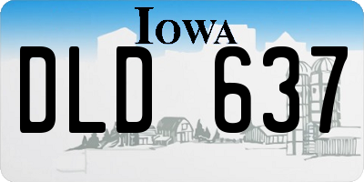 IA license plate DLD637