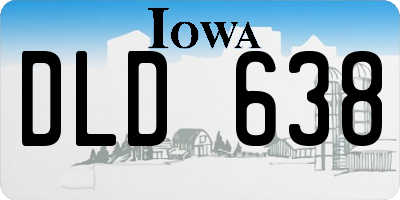 IA license plate DLD638