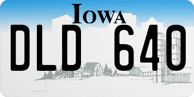 IA license plate DLD640
