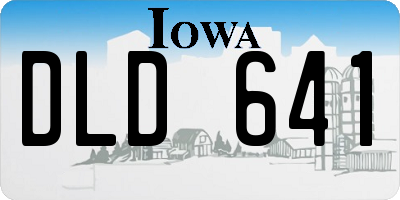 IA license plate DLD641