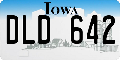 IA license plate DLD642