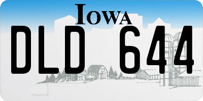 IA license plate DLD644