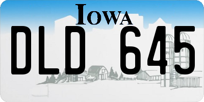 IA license plate DLD645