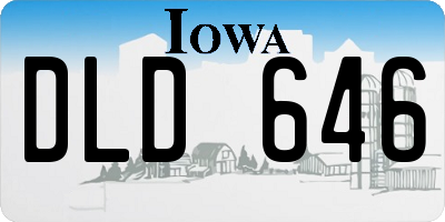 IA license plate DLD646