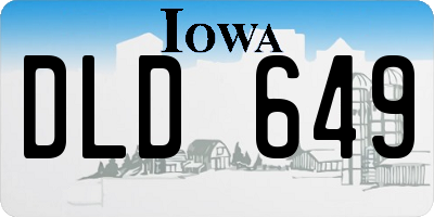 IA license plate DLD649
