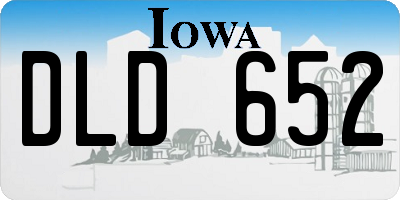 IA license plate DLD652